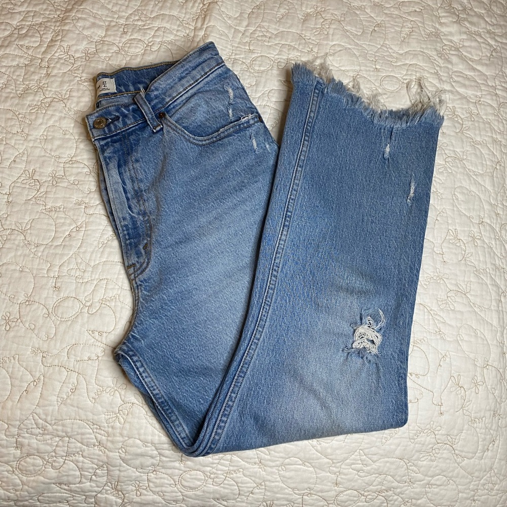 Abercrombie & Fitch Curve Love Ultra High Rise The Kick Flare Jeans